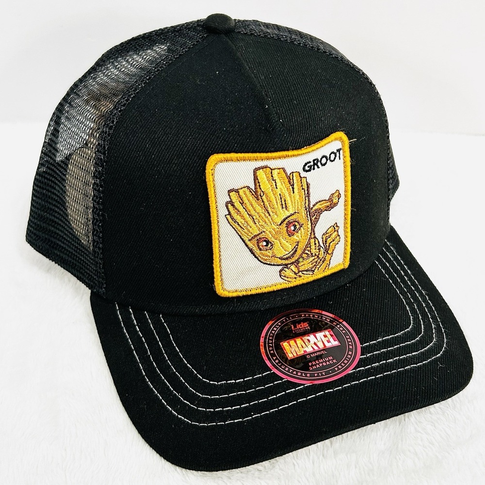 Groot Guardians of the Galaxy Marvel Retro A-Frame Hat Cap Snapback Adjustable - Picture 3 of 5